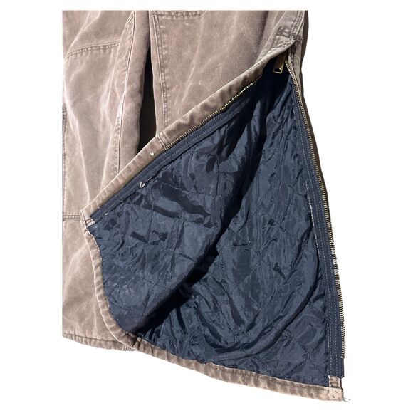 Carhartt Bib Overalls 46 X 30 Brown Duck Double knee Insulated R27 CHT USA Made - Picture 8 of 10